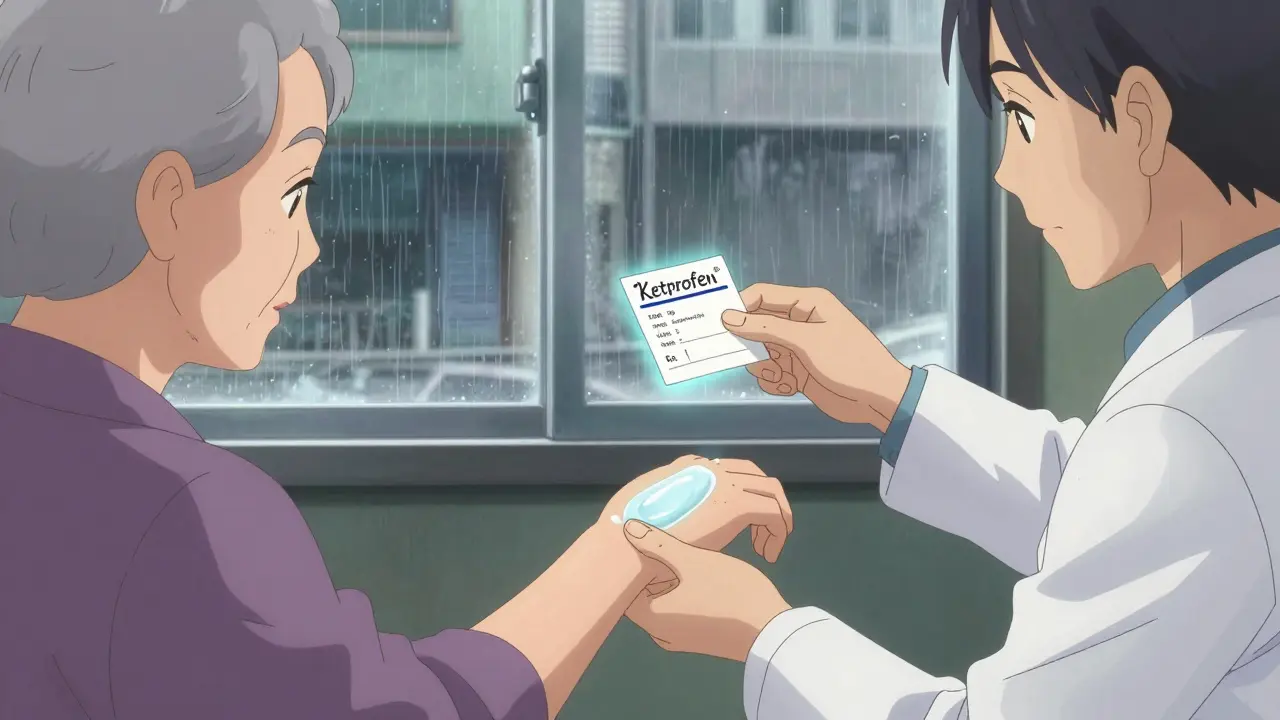 Elderly patient applying a soothing topical cream to their wrist with a doctor’s guidance.