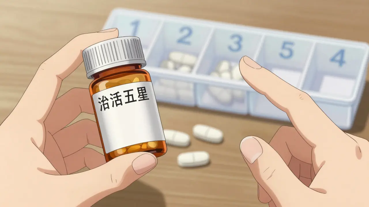 Comparison of medicine bottle and pill organizer